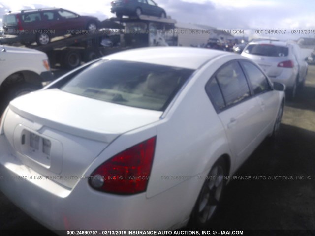 1N4BA41E64C816812 - 2004 NISSAN MAXIMA SE/SL WHITE photo 4