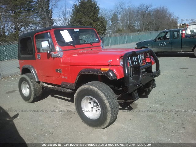 1J4FY19P1SP265586 - 1995 JEEP WRANGLER / YJ S/RIO GRANDE RED photo 1