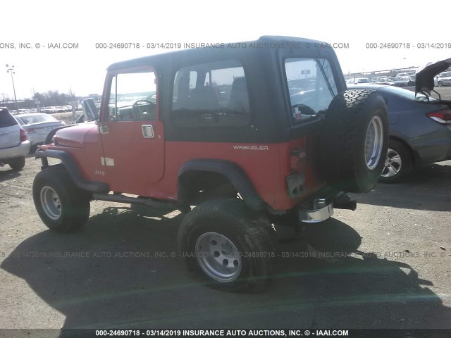 1J4FY19P1SP265586 - 1995 JEEP WRANGLER / YJ S/RIO GRANDE RED photo 3