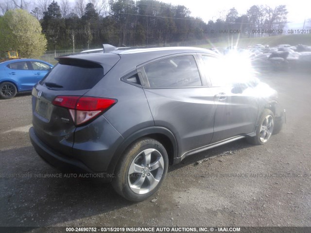 3CZRU6H76HM702973 - 2017 HONDA HR-V EXL GRAY photo 4