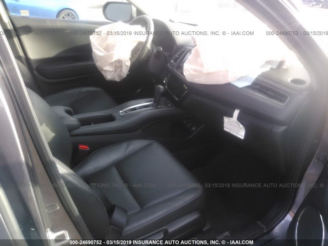 3CZRU6H76HM702973 - 2017 HONDA HR-V EXL GRAY photo 5