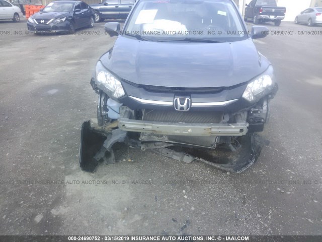 3CZRU6H76HM702973 - 2017 HONDA HR-V EXL GRAY photo 6