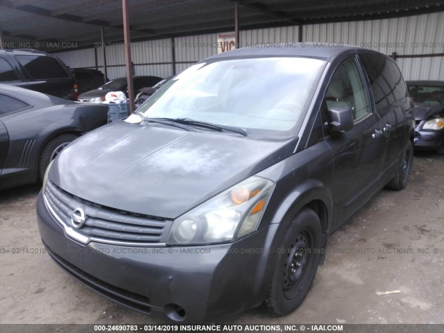 5N1BV28U99N100865 - 2009 NISSAN QUEST S/SE/SL GRAY photo 2