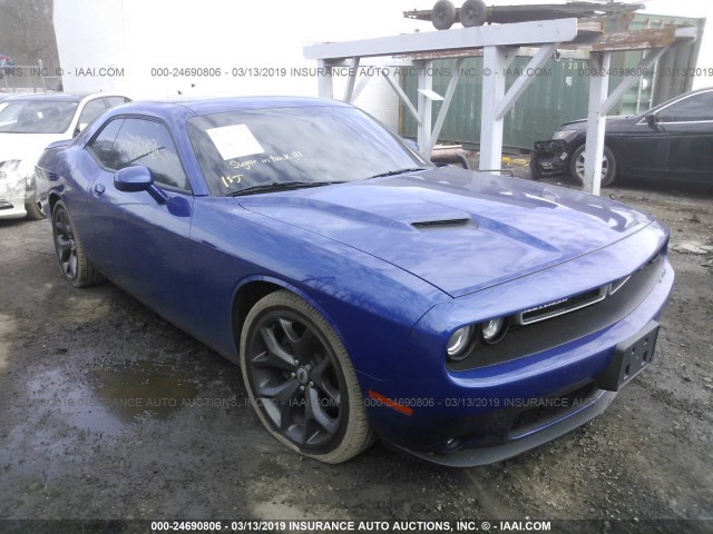 2C3CDZAG4JH287202 - 2018 DODGE CHALLENGER SXT BLUE photo 1