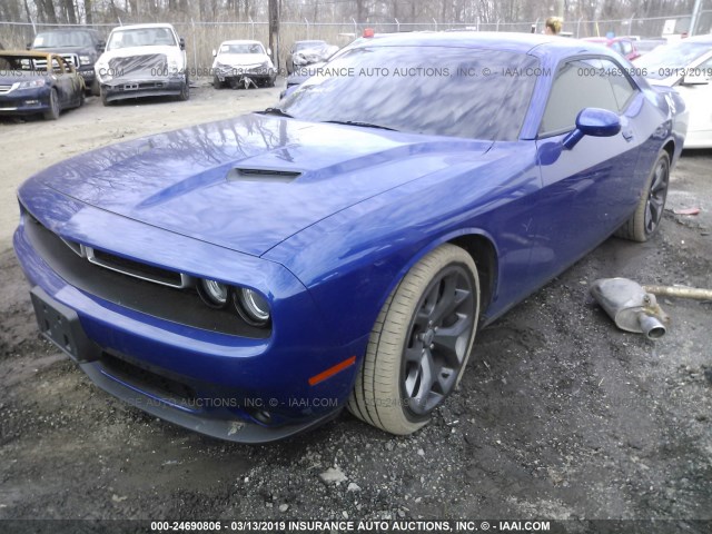 2C3CDZAG4JH287202 - 2018 DODGE CHALLENGER SXT BLUE photo 2