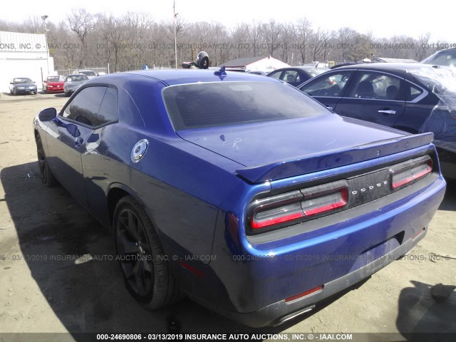 2C3CDZAG4JH287202 - 2018 DODGE CHALLENGER SXT BLUE photo 3