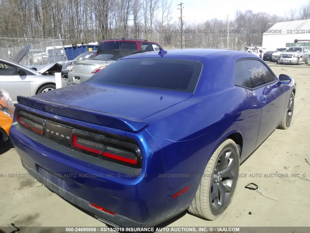 2C3CDZAG4JH287202 - 2018 DODGE CHALLENGER SXT BLUE photo 4