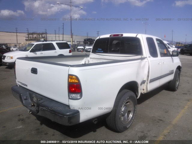 5TBRN34121S165052 - 2001 TOYOTA TUNDRA ACCESS CAB SR5 WHITE photo 4