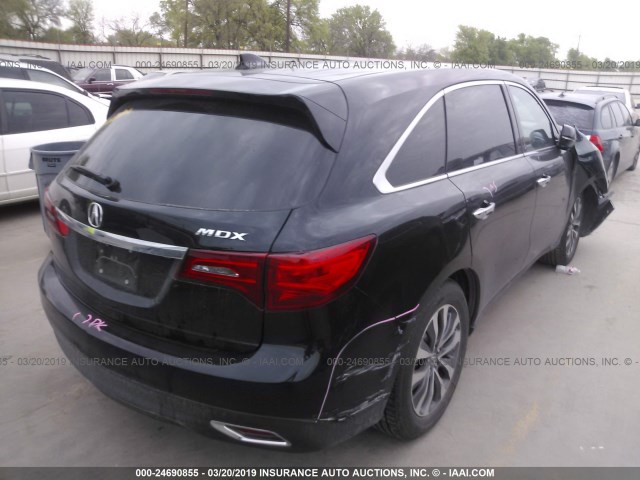 5FRYD3H46FB002330 - 2015 ACURA MDX TECHNOLOGY BLACK photo 4