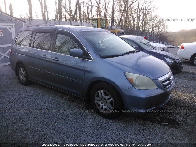 5FNRL38776B032729 - 2006 HONDA ODYSSEY EXL BLUE photo 1