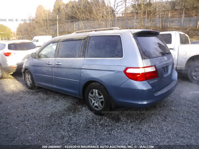 5FNRL38776B032729 - 2006 HONDA ODYSSEY EXL BLUE photo 3