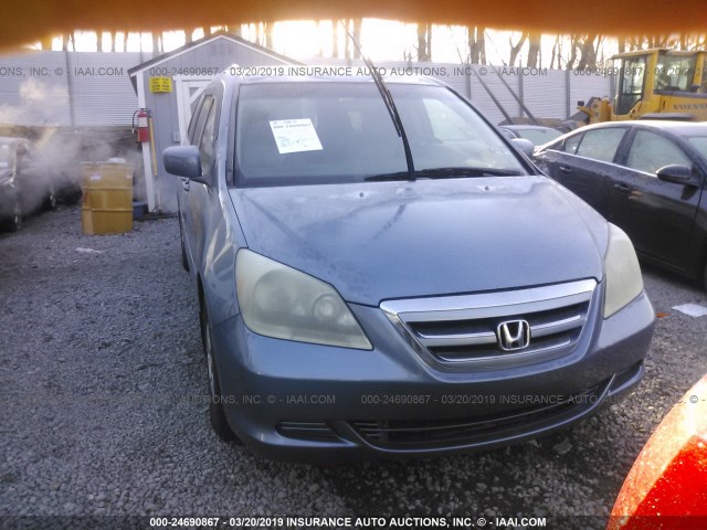 5FNRL38776B032729 - 2006 HONDA ODYSSEY EXL BLUE photo 6