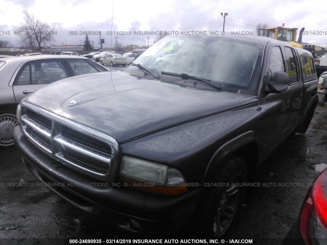 1D7HG38NX4S599599 - 2004 DODGE DAKOTA QUAD SPORT GRAY photo 2