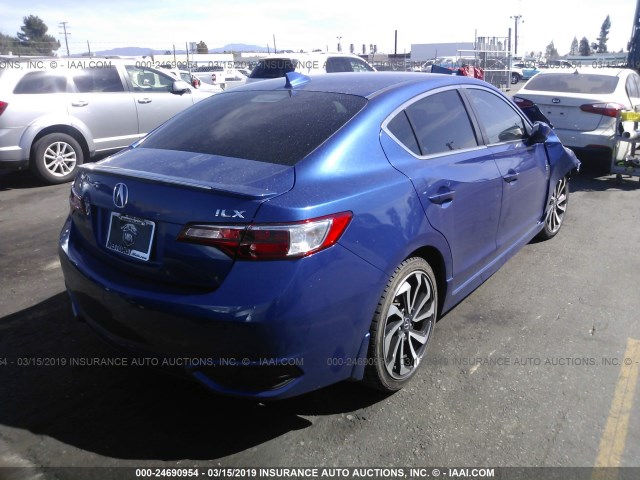 19UDE2F87GA005567 - 2016 ACURA ILX PREMIUM STYLE/TECH STYLE BLUE photo 4