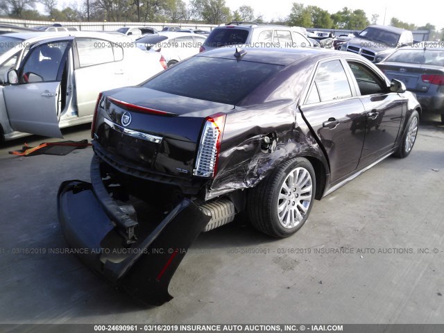 1G6DP5EV1A0107187 - 2010 CADILLAC CTS PREMIUM COLLECTION MAROON photo 4