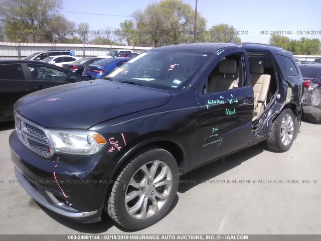 1C4RDHEG7GC330856 - 2016 DODGE DURANGO CITADEL BLACK photo 2