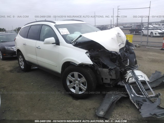 1GNKRGED1BJ202501 - 2011 CHEVROLET TRAVERSE LT WHITE photo 1