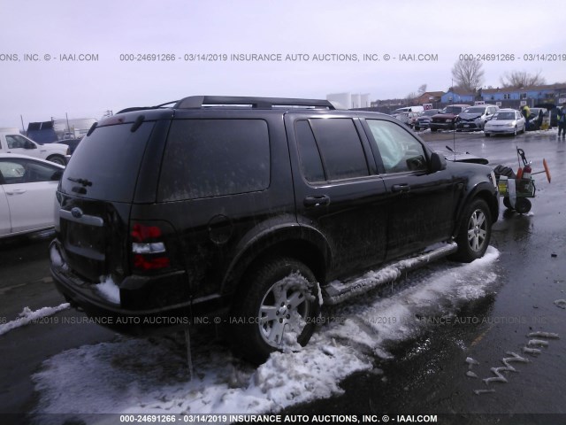 1FMEU73E89UA30889 - 2009 FORD EXPLORER XLT BLACK photo 4