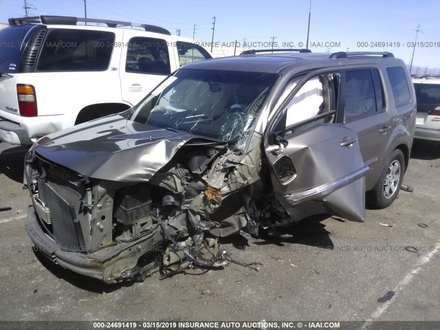 5FNYF38839B004149 - 2009 HONDA PILOT TOURING TAN photo 2