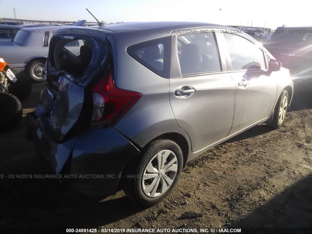 3N1CE2CPXJL359138 - 2018 NISSAN VERSA NOTE S/S PLUS/SV/SL/SR GRAY photo 4