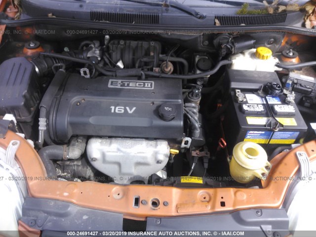KL1TD66686B620342 - 2006 CHEVROLET AVEO LS ORANGE photo 10