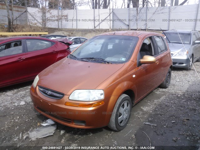 KL1TD66686B620342 - 2006 CHEVROLET AVEO LS ORANGE photo 2