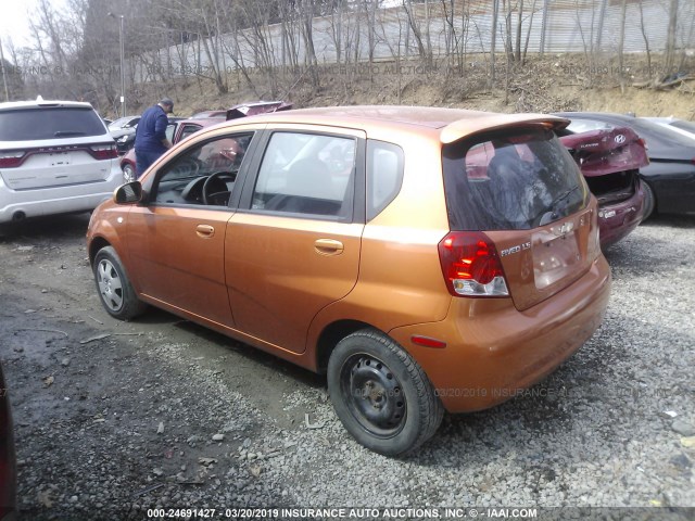 KL1TD66686B620342 - 2006 CHEVROLET AVEO LS ORANGE photo 3