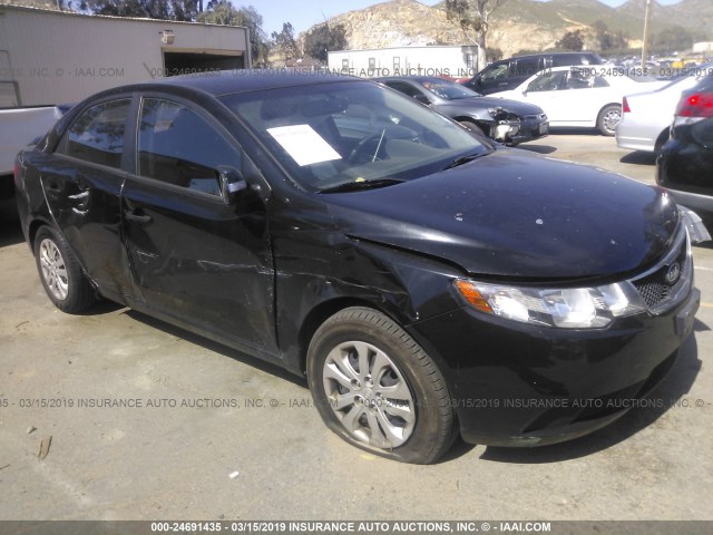 KNAFU4A28A5246527 - 2010 KIA FORTE EX BLACK photo 1