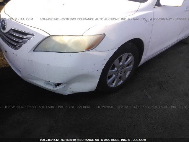 4T1BB46K69U071854 - 2009 TOYOTA CAMRY HYBRID WHITE photo 6