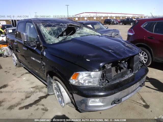 1C6RD7NT3CS296980 - 2012 DODGE RAM 1500 LARAMIE BLACK photo 1