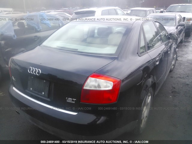 WAULC68E72A179879 - 2002 AUDI A4 1.8T QUATTRO BLACK photo 4