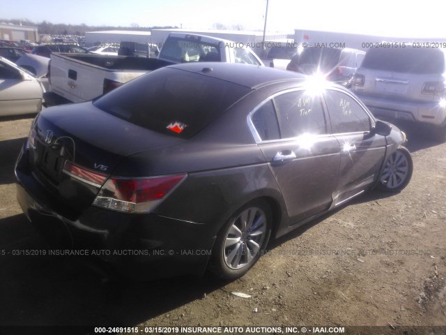 1HGCP3F85BA006558 - 2011 HONDA ACCORD EXL GRAY photo 4