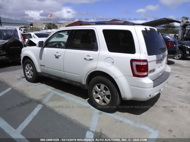 1FMCU4K37AKC25663 - 2010 FORD ESCAPE HYBRID WHITE photo 3