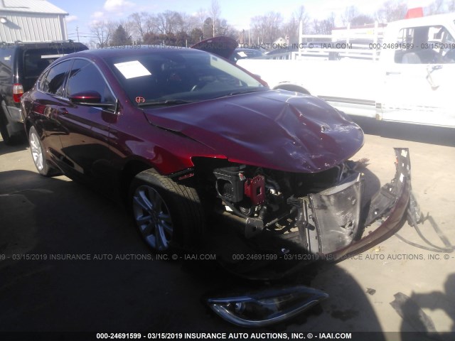 1C3CCCABXFN686375 - 2015 CHRYSLER 200 LIMITED BURGUNDY photo 1