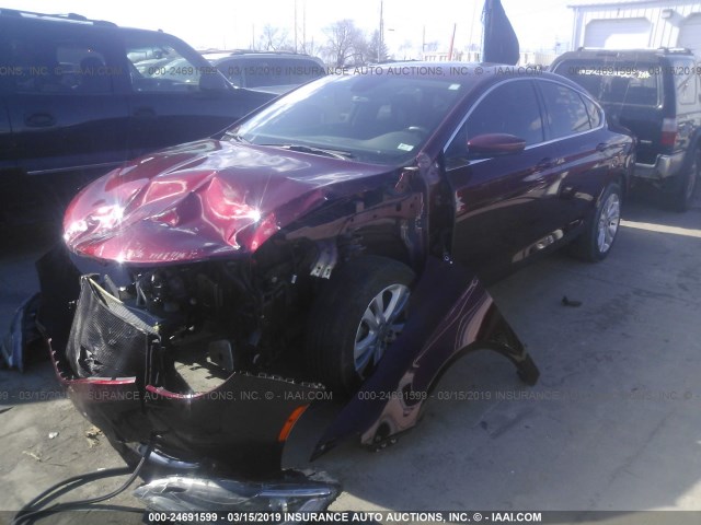 1C3CCCABXFN686375 - 2015 CHRYSLER 200 LIMITED BURGUNDY photo 2