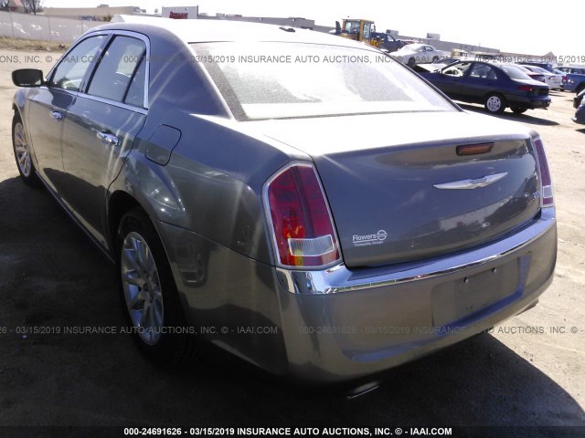 2C3CCACG9CH238162 - 2012 CHRYSLER 300 LIMITED GRAY photo 3