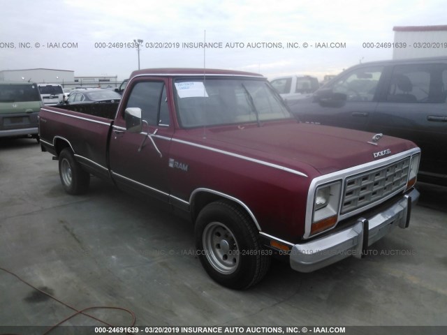 1B7GD14T1FS521562 - 1985 DODGE D-SERIES D100/D150 წითელი ფოტო 1