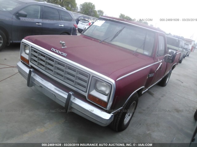 1B7GD14T1FS521562 - 1985 DODGE D-SERIES D100/D150 წითელი ფოტო 2