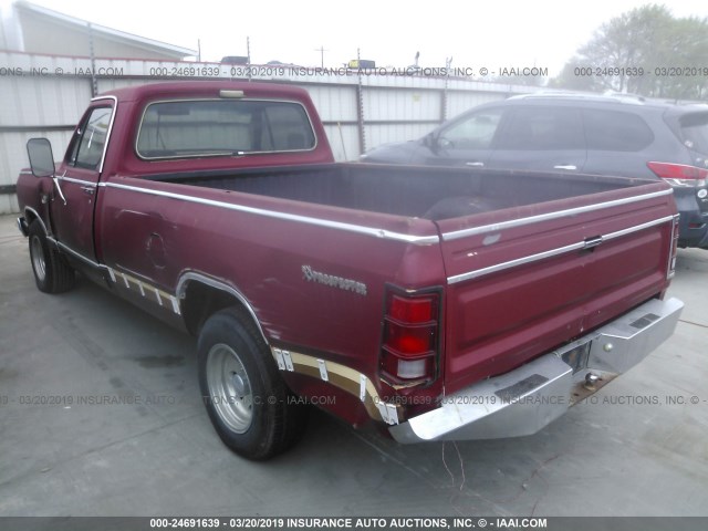1B7GD14T1FS521562 - 1985 DODGE D-SERIES D100/D150 წითელი ფოტო 3