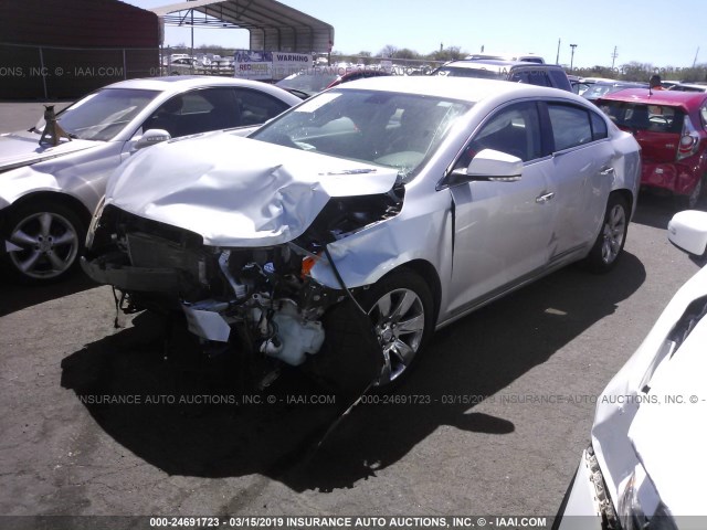 1G4GE5EV6AF267199 - 2010 BUICK LACROSSE CXS SILVER photo 2