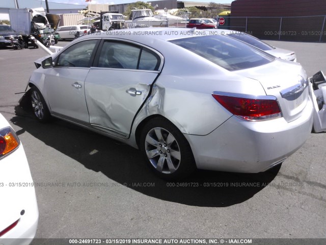 1G4GE5EV6AF267199 - 2010 BUICK LACROSSE CXS SILVER photo 3