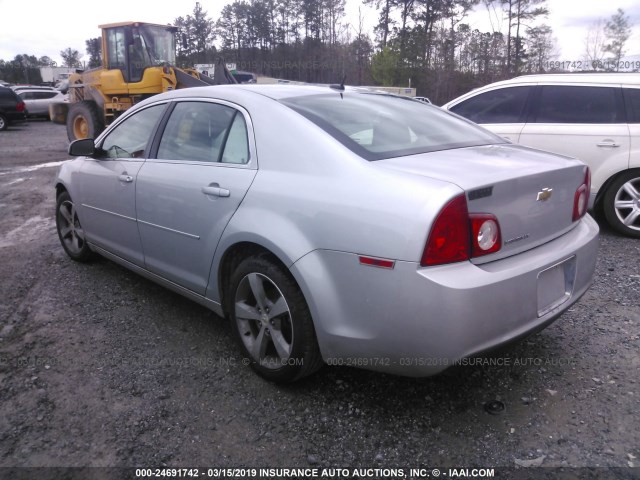 1G1ZC5E13BF220058 - 2011 CHEVROLET MALIBU 1LT SILVER photo 3