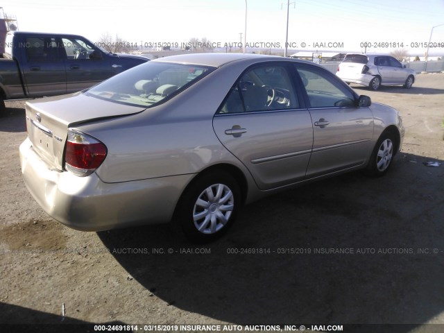 4T1BE32K15U428939 - 2005 TOYOTA CAMRY LE/XLE/SE GOLD photo 4