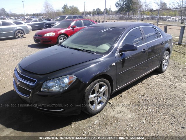 1G1ZH57B784249719 - 2008 CHEVROLET MALIBU 1LT შავი ფოტო 2