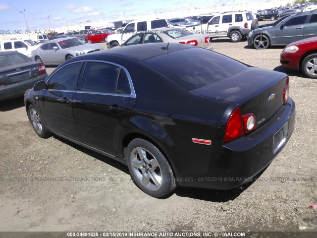 1G1ZH57B784249719 - 2008 CHEVROLET MALIBU 1LT შავი ფოტო 3