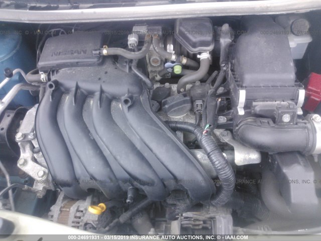 3N1CE2CP9FL354374 - 2015 NISSAN VERSA NOTE S/S PLUS/SV/SL/SR Light Blue photo 10