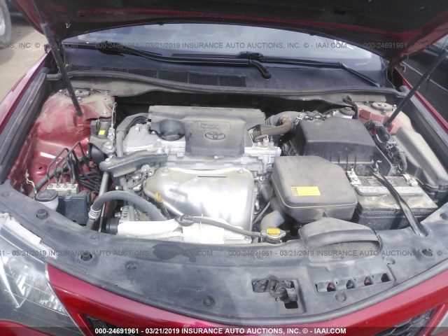 4T1BF1FK0DU724657 - 2013 TOYOTA CAMRY L/SE/LE/XLE 红色 照片 10