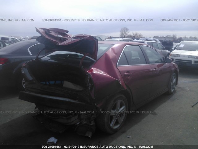 4T1BF1FK0DU724657 - 2013 TOYOTA CAMRY L/SE/LE/XLE 红色 照片 4