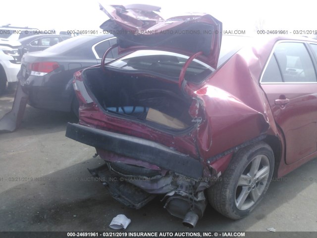 4T1BF1FK0DU724657 - 2013 TOYOTA CAMRY L/SE/LE/XLE 红色 照片 6