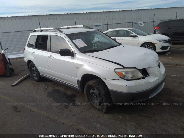 JA4LX31F76U012185 - 2006 MITSUBISHI OUTLANDER LS WHITE photo 1